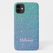 Glam Blue Green en Paarse glitter Case-Mate iPhone Case (Achterkant)
