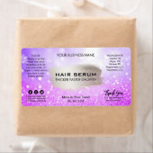 Glam Blue Paars Silver Glitter Hair Serum Label (Insitu)