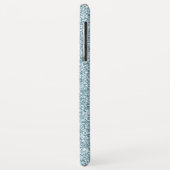 Glam Blue Silver Glitter Sparkles Monogram Case-Mate iPhone Case (Achterkant/links)