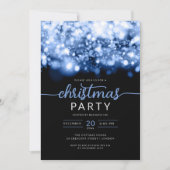 Glam Blue Winter Sparkling Company kerstfeest Kaart (Voorkant)