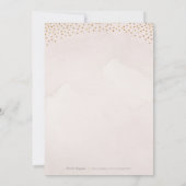 Glam blush glitter roos goudkalligrafie kaart (Achterkant)