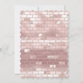 Glam Blush Pink Bricks Vrijgezellenfeest Kaart (Achterkant)