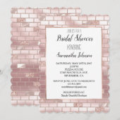 Glam Blush Pink Bricks Vrijgezellenfeest Kaart (Voorkant / Achterkant)
