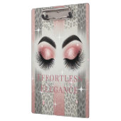 Glam Blush Pink Glitter Wimpers Klembord (Links)