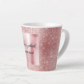 Glam Blush Pink Glitz Sparkle Latte Mok (Rechterhoek)