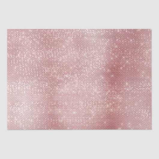 Glam Blush Pink Glitzy Sparkle Tissuepapier (Voorkant)