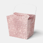 Glam Blush Pink Glitzy Sparkle Vieren Bedankdoosjes (Voorkant Zijde)