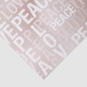 Glam Blush Pink Peace Love Tissuepapier (Detail)
