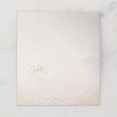 Glam blush roos gouden glitter plaats kaarten (Buitenkant ongevouwen)