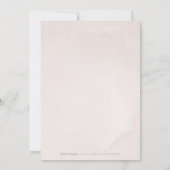 Glam blush roos gouden kalligrafie afstudeerfeest kaart (Achterkant)