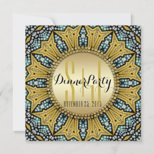 Glam Bohemian Superstar Dinner Party Invitations