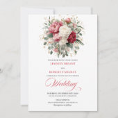 Glam Boho Blush White Gold Wedding Invitation (Devant)