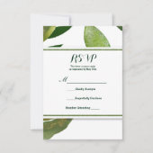 Glam Botanique Vert Plante Mariage Feuilles RSVP (Devant)