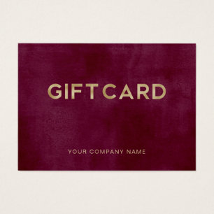 Glam Bourgogne moderne et or Carte cadeau