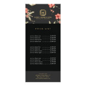 Glam Box Logo Monogram Bloemen Designer Reclamekaart (Voorkant)