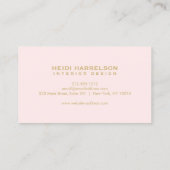 Glam Box Logo Monogram op Roze Designer Visitekaartje (Achterkant)