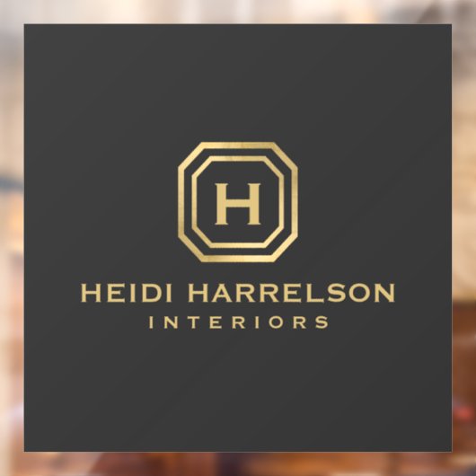 Glam Box Logo Monogram Raamsticker (Vel 2)