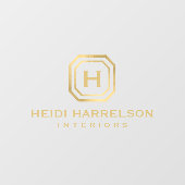 Glam Box Logo Monogram Transparant Raamsticker (Vel)