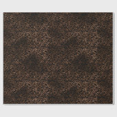 Glam Brown Black Leopard Print Cadeaupapier (Vlak)