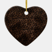 Glam Brown Black Leopard Print Keramisch Ornament (Voorkant)