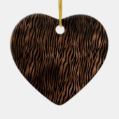 Glam Brown Black Zebra Print Keramisch Ornament (Voorkant)