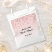 Glam bruiloft feest Roze Rose Goud Glitterspatten Bedankzakje (Geknipt)