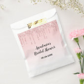 Glam bruiloft feest Roze Rose Goud Glittersproeier Bedankzakje (Gezegeld)