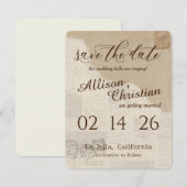  Glam Bruiloft Save The Date Invitation Kaart (Voorkant / Achterkant)