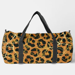 Glam bruine luipaardprint reistas plunjezak