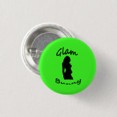 Glam Bunny Logo Pin Ronde Button 3,2 Cm (Voorkant /achterkant)