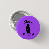 Glam Bunny Logo Pin Ronde Button 3,2 Cm (Voorkant /achterkant)