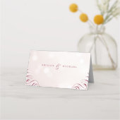 Glam burgundy calligraphie mariage cartes de place (Dos)