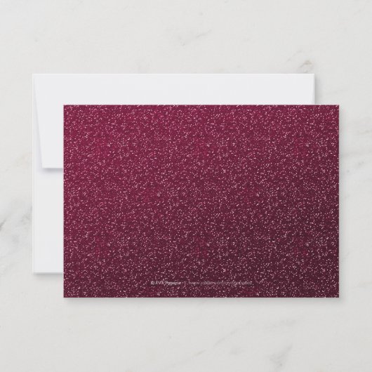 Glam burgundy calligraphie vintage mariage RSVP (Dos)