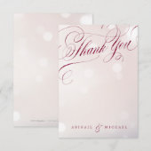 Glam burgundy calligraphie vintage merci (Devant / Derrière)