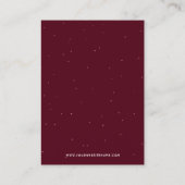 Glam Burgundy die juwelen laat zien Visitekaartje (Achterkant)