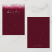 Glam Burgundy die juwelen laat zien Visitekaartje (Voorkant / Achterkant)