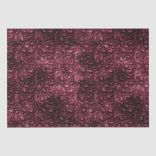 Glam Burgundy Leopard Print Tissuepapier