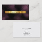 Glam Burgundy Noir Gold Marble Vip Carte de visite (Devant / Derrière)