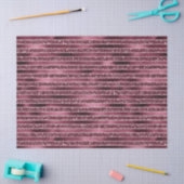 Glam Burgundy Red Rose Blush Glitter Stripes Tissuepapier (Craft)