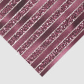 Glam Burgundy Red Rose Blush Glitter Stripes Tissuepapier (Detail)