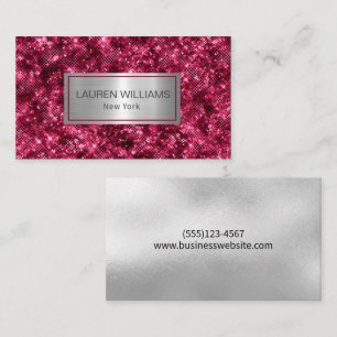 Glam Burgundy Sparkle Glitter Design Visitekaartje