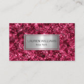 Glam Burgundy Sparkle Glitter Design Visitekaartje (Voorkant)