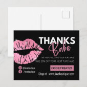 Glam Business Carte de remerciements (Devant / Derrière)