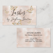 Glam Butterfly Lashes Blush Beige Shimmer Visitekaartje (Voorkant / Achterkant)