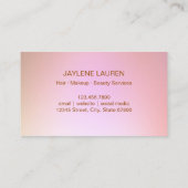 Glam Butterfly Lashes Roos Gold Glitter Drivers Visitekaartje (Achterkant)