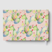 Glam Cactus bruiloft aangepaste gastenboek (Achterkant)