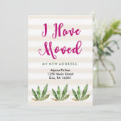 Glam Cactus | Verander adres woestijnstrepen Aankondiging (Staand voorkant)