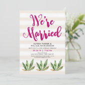 Glam Cactus | We zijn getrouwd koninklijk Kaart (Staand voorkant)