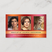 Glam Carte de visite de maquillage de portefeuille (Dos)