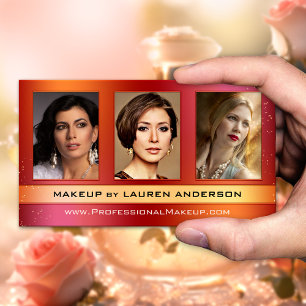 Glam Carte de visite de maquillage de portefeuille